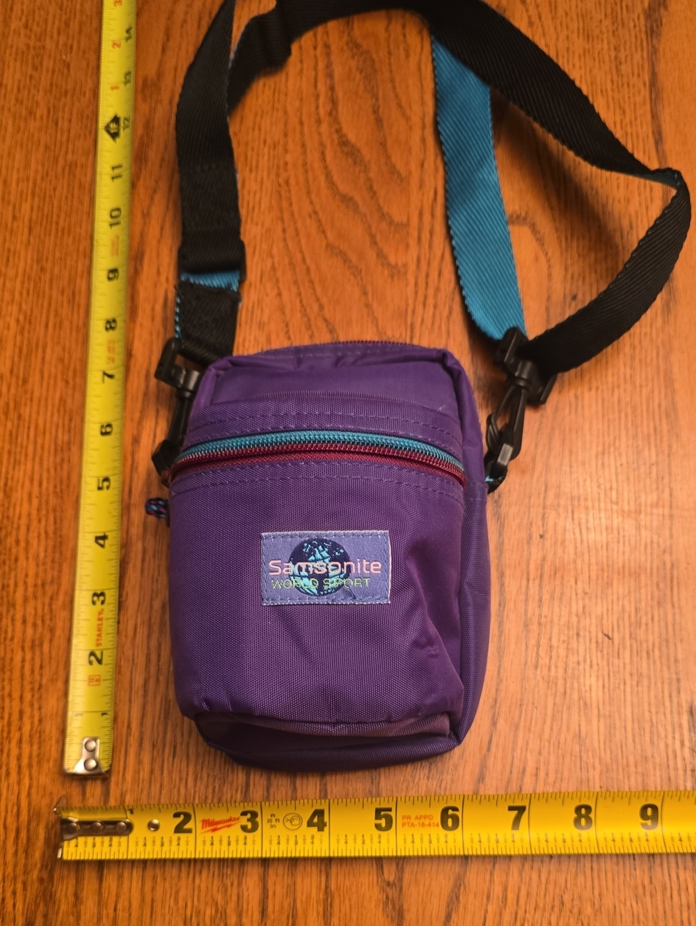 Vintage Samsonite Purple and Teal Crossbody Belt Bag